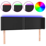 Vidaxl hoofdbord led 147x16x78 88 cm kunstleer zwart