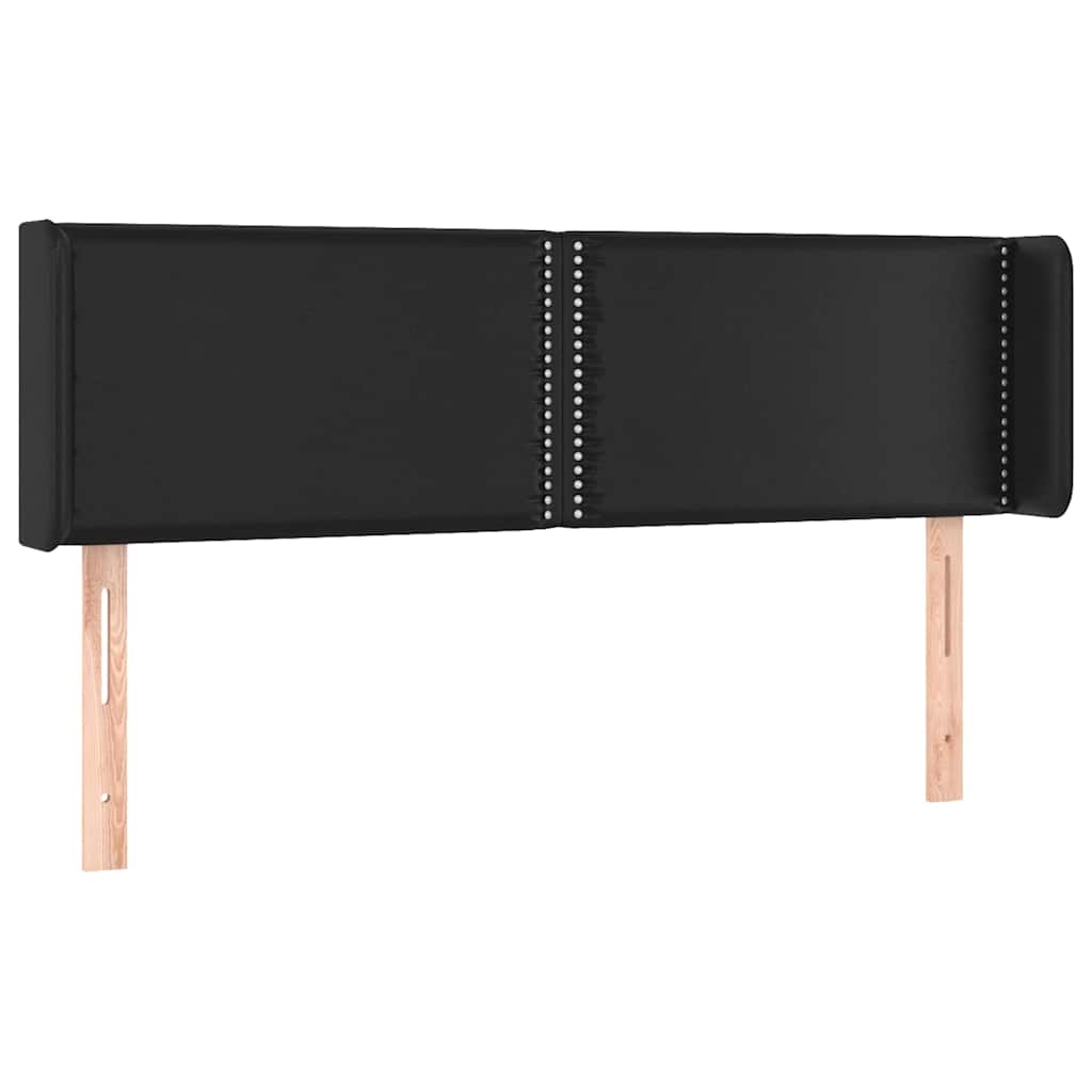 Vidaxl hoofdbord led 147x16x78 88 cm kunstleer zwart