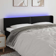 Vidaxl hoofdbord led 183x16x78 88 cm kunstleer zwart