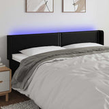 Vidaxl hoofdbord led 183x16x78 88 cm kunstleer zwart