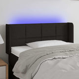 Vidaxl hoofdbord led 83x16x78 88 cm stof zwart