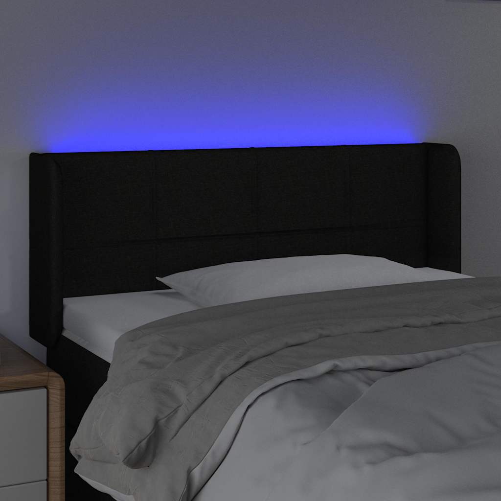 Vidaxl hoofdbord led 93x16x78 88 cm stof zwart