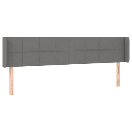 Vidaxl hoofdbord led 163x16x78 88 cm stof donkergrijs