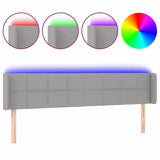 Vidaxl hoofdbord led 183x16x78 88 cm stof lichtgrijs