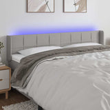 Vidaxl hoofdbord led 183x16x78 88 cm stof lichtgrijs
