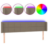Vidaxl hoofdbord led 183x16x78 88 cm stof taupe