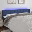 Vidaxl hoofdbord led 183x16x78 88 cm stof blauw