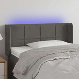 Vidaxl hoofdbord led 83x16x78 88 cm fluweel donkergrijs