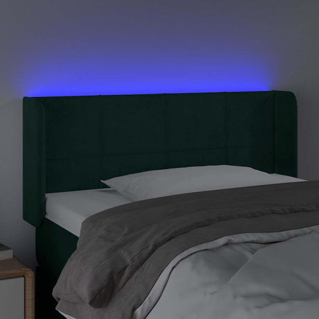 Vidaxl hoofdbord led 83x16x78 88 cm fluweel donkergroen
