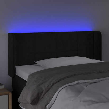 Vidaxl hoofdbord led 103x16x78 88 cm fluweel zwart