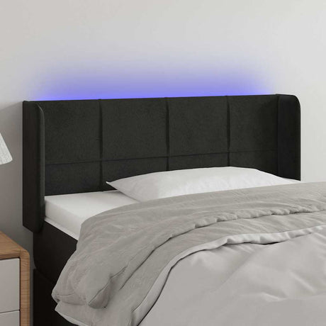 Vidaxl hoofdbord led 103x16x78 88 cm fluweel zwart