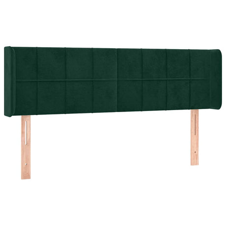 Vidaxl hoofdbord led 147x16x78 88 cm fluweel donkergroen