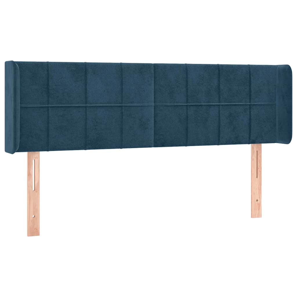 Vidaxl hoofdbord led 147x16x78 88 cm fluweel donkerblauw