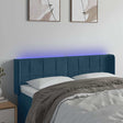 Vidaxl hoofdbord led 147x16x78 88 cm fluweel donkerblauw
