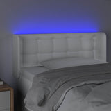 Vidaxl hoofdbord led 83x16x78 88 cm kunstleer wit