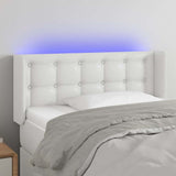 Vidaxl hoofdbord led 83x16x78 88 cm kunstleer wit