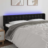 Vidaxl hoofdbord led 163x16x78 88 cm kunstleer zwart