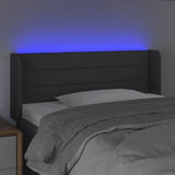 Vidaxl hoofdbord led 83x16x78 88 cm stof donkergrijs