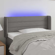 Vidaxl hoofdbord led 83x16x78 88 cm stof donkergrijs