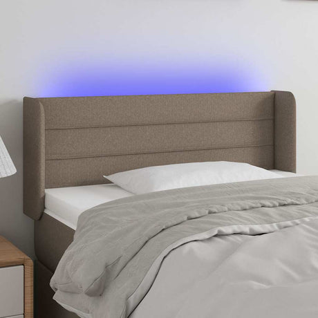 Vidaxl hoofdbord led 93x16x78 88 cm stof taupe