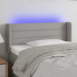 Vidaxl hoofdbord led 103x16x78 88 cm stof lichtgrijs