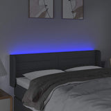 Vidaxl hoofdbord led 147x16x78 88 cm stof donkergrijs