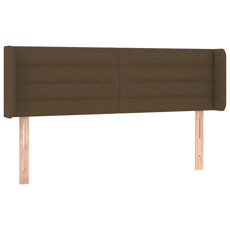 Vidaxl hoofdbord led 147x16x78 88 cm stof donkerbruin