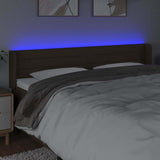 Vidaxl hoofdbord led 163x16x78 88 cm stof donkerbruin