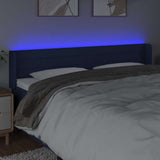 Vidaxl hoofdbord led 163x16x78 88 cm stof blauw