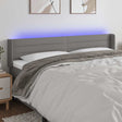 Vidaxl hoofdbord led 183x16x78 88 cm stof donkergrijs
