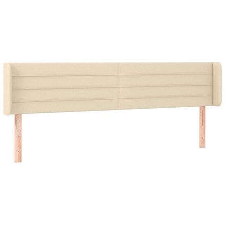 Vidaxl hoofdbord led 183x16x78 88 cm stof crèmekleurig