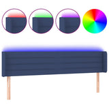 Vidaxl hoofdbord led 183x16x78 88 cm stof blauw