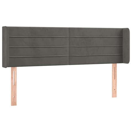 Vidaxl hoofdbord led 147x16x78 88 cm fluweel donkergrijs