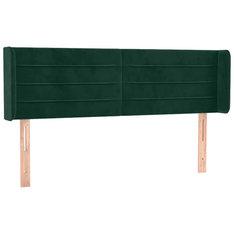 Vidaxl hoofdbord led 147x16x78 88 cm fluweel donkergroen