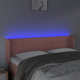 Vidaxl hoofdbord led 147x16x78 88 cm fluweel roze