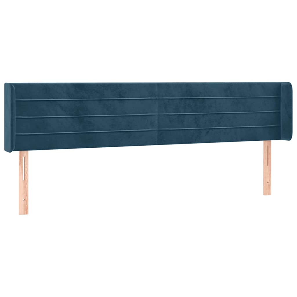 Vidaxl hoofdbord led 163x16x78 88 cm fluweel donkerblauw