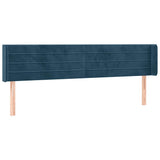 Vidaxl hoofdbord led 163x16x78 88 cm fluweel donkerblauw