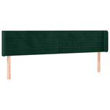 Vidaxl hoofdbord led 183x16x78 88 cm fluweel donkergroen