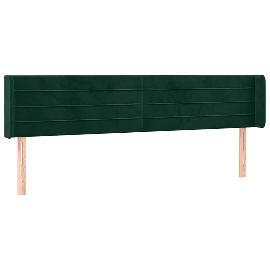 Vidaxl hoofdbord led 203x16x78 88 cm fluweel donkergroen