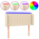 Vidaxl hoofdbord led 83x16x78 88 cm stof crèmekleurig