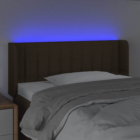 Vidaxl hoofdbord led 93x16x78 88 cm stof donkerbruin