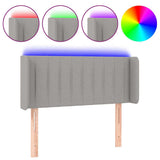 Vidaxl hoofdbord led 103x16x78 88 cm stof lichtgrijs