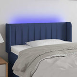 Vidaxl hoofdbord led 103x16x78 88 cm stof blauw