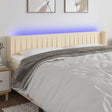 Vidaxl hoofdbord led 183x16x78 88 cm stof crèmekleurig