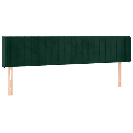 Vidaxl hoofdbord led 163x16x78 88 cm fluweel donkergroen