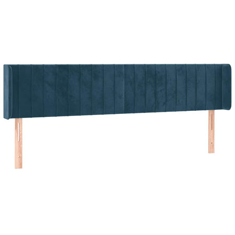 Vidaxl hoofdbord led 203x16x78 88 cm fluweel donkerblauw