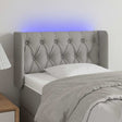 Vidaxl hoofdbord led 83x16x78 88 cm stof lichtgrijs