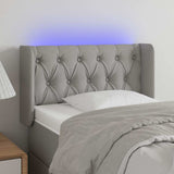 Vidaxl hoofdbord led 83x16x78 88 cm stof lichtgrijs