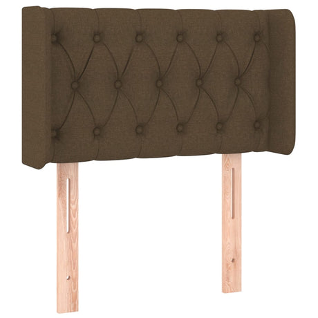 Vidaxl hoofdbord led 83x16x78 88 cm stof donkerbruin