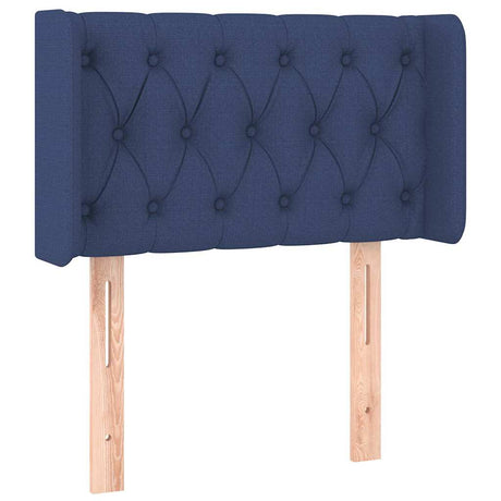 Vidaxl hoofdbord led 83x16x78 88 cm stof blauw